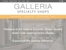 Tablet Screenshot of galleriaspecialtyshops.com